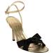 Kate Spade Shoes | Kate Spade Gold And Black Ankle Strap Loupe Heels | Color: Black/Gold | Size: 8.5