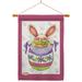 Breeze Decor Egg Bunny 2-Sided Polyester 40" x 28" Flag Set in Gray/Red | 40 H x 28 W x 1 D in | Wayfair BD-EA-HS-103041-IP-BO-03-D-US12-AL