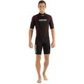 Cressi Men's Tortuga Wetsuit 2.5mm Shorty Neoprenanzug aus High Stretch Neopren für Herren, Schwarz/Rot, XS/1