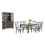 Sunset Trading Shades of Gray 9 Piece Dining Set with China Cabinet - Sunset Trading DLU-EL9282-C90-BH9PC