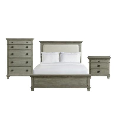 Clovis Queen Panel 3PC Bedroom Set in Grey - Picket House Furnishings CW300QB3PC