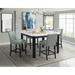 Celine 5PC Square Counter Dining Set- Table & Four Grey Side Chairs - Picket House Furnishings CFC700SGY5PC