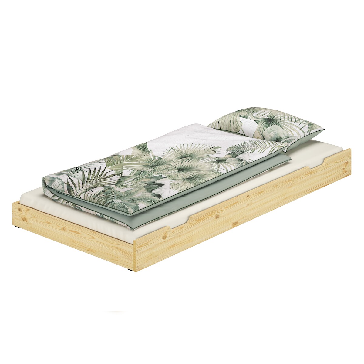 Erst-Holz Bettkasten Gästebett als Zusatzbett für Betten - Kiefer Natur - 90.10-S7 Image