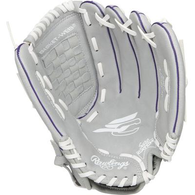 Rawlings Sure Catch 12" Youth Fastpitch Softball Glove - Left Hand Throw Gray/Purple