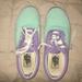 Vans Shoes | Colorful Vans Off The Wall Sneakers | Color: Blue/Purple | Size: 8