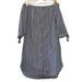 Madewell Dresses | Madewell Off The Shoulder Dress | Color: Blue/White | Size: Xs