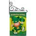 Breeze Decor Irish for a Day Impressions Decorative 2-Sided Polyester 19 x 13 in. Flag Set in Green/Yellow | 18.5 H x 13 W x 1 D in | Wayfair