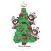 The Holiday Aisle® Bear Tree Family Hanging Figurine Ornament Plastic in Gray/Green/Red | 5.5 H x 3.5 W x 0.5 D in | Wayfair