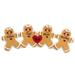 The Holiday Aisle® Gingerbread Family of 4 Hanging Figurine Ornament Plastic in Red/Yellow | 2.25 H x 6.5 W x 0.5 D in | Wayfair