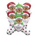 The Holiday Aisle® Stocking Bears Family of 6 Hanging Figurine Ornament Plastic in Brown/Green/Red | 5.25 H x 3.5 W x 0.5 D in | Wayfair