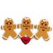 The Holiday Aisle® Gingerbread Family of 3 Hanging Figurine Ornament Plastic in Red/Yellow | 2.75 H x 5 W x 0.5 D in | Wayfair