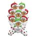 The Holiday Aisle® Stocking Bears Family of 8 Hanging Figurine Ornament Plastic in Red/White | 6 H x 3.25 W x 0.5 D in | Wayfair