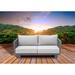 Bay Isle Home™ Drucker Loveseat w/ Cushions Wicker/Rattan/Metal/Olefin Fabric Included in Gray | 23.6 H x 57.4 W x 27.5 D in | Outdoor Furniture | Wayfair