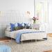 Willa Arlo™ Interiors Magdeline Bed Metal in White | 59 H x 55.875 W x 77.25 D in | Wayfair CC8DC7D011CB4D60B974BDEE26FDF7AA