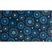 Blue 18 x 0.41 in Area Rug - The Holiday Aisle® Gustavson Geometric Tufted Area Rug Polyester | 18 W x 0.41 D in | Wayfair
