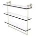 Charlton Home® Freyja 3 Piece Crystal Triple Glass Tiered Shelf Glass in Gray | 19.7 H x 22 W x 19.7 D in | Wayfair