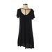 Mossimo Supply Co. Casual Dress - A-Line: Black Solid Dresses - Women's Size X-Small