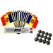 Pack of 12 4 x6 Andorra Polyester Miniature Office Desk & Little Table Flags 1 Dozen 4 x 6 Andorran Small Mini Handheld Waving Stick Flags with 12 Flag Bases (Flags with Stands)