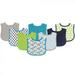 Luvable Friends Baby Boy Cotton Terry Bibs 8pk Geometric Boy One Size