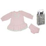 Baby Girls Dress & Diaper Cover & Bag Gift Set - 18 Months