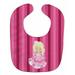 Caroline s Treasures Baby Bib Princess Pink Stripe