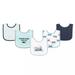 Luvable Friends Baby Boy Cotton Terry Drooler Bibs with PEVA Back 5pk Train One Size
