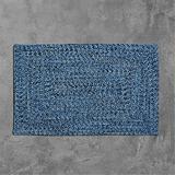 Colonial Mills 6 Blue Braided Reversible Square Area Throw Rug