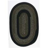 Colonial Mills 4 Onyx Black Round Modern Braided Area Throw Rug