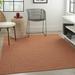 Nourison Positano Indoor/Outdoor Modern Solid Terracotta 4 x 6 Area Rug