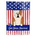 Carolines Treasures BB3120GF Patriotic USA English Bulldog Fawn White Flag Garden Size Small multicolor