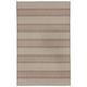 Liora Manne Double Stripe Outdoor Rug (9 2 x 12 3 ) Charcoal 9 2 x 12 3 9 x 12 Outdoor Indoor Patterned Casual