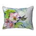 Betsy Drake SN437 11 x 14 in. Hummingbird & Hibiscus Small Indoor & Outdoor Pillow