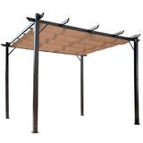 Outsunny 10â€™ x 10â€™ Steel Outdoor Pergola Gazebo Backyard Canopy Cover