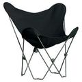 Butterfly Chair and Cover Combination With Black Frame Black