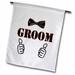 3dRose Groom. Bow Tie. Popular Image Polyester 2 3 x 1 6 Garden Flag