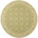 SAFAVIEH Courtyard Austin Geometric Indoor/Outdoor Area Rug 7 10 x 7 10 Round Green/Cream