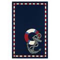 Couristan Outdoor Escape Anchors Away Indoor/Outdoor Area Rug 3 6 x 5 6 Navy