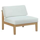 Modway Bayport Outdoor Patio Teak Armless in Natural White