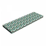 Turquoise Bench Pad Wavy Lines with Abstract Chevron Pattern Herringbone Stripes Retro Zigzag Image HR Foam Cushion with Decorative Fabric Cover 45 x 15 x 2 Multicolor by Ambesonne