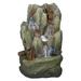 Design Toscano Lost Falls Cascading Waterfall Illuminated Tabletop Fountain