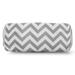 Majestic Home Goods Indoor Outdoor Gray Chevron Round Bolster Decorative Throw Pillow 18.5 in L x 8 in W x 8 in H