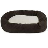 Majestic Pet Sherpa Villa Velvet Bagel Pet Bed for Dogs Calming Dog Bed Washable Extra Large Storm