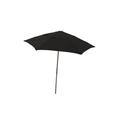 Fiberbuilt Home 7.5 ft. Hex Beach Umbrella 6 Rib Push Up Natural Oak with Black Spun Poly Canopy