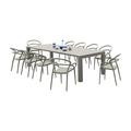 Compamia Mila 11 Piece Extendable Patio Dining Set in Taupe