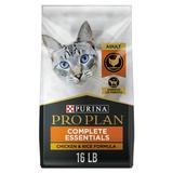 Purina Pro Plan Complete Essentials Dry Cat Food High Protein Chicken & Rice 16 lb Bag