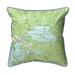 Betsy Drake SN654 12 x 12 in. Lake Wentworth NH Nautical Map Small Corded Indoor & Outdoor Pillow