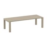 Compamia Vegas 118 Extendable Patio Dining Table in Taupe