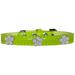 Mirage Pet Products Silver Flower Widget Croc Dog Collar Lime Green Size 12