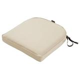 Classic Accessories Montlake FadeSafe Water-Resistant Contoured Patio Dining Seat Cushion 18 x 18 x 2 inch Antique Beige