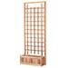 All Things Cedar 32w x 11d x 12h Planter Box with Trellis Privacy Screen Set